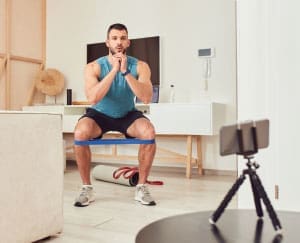Guy home workout